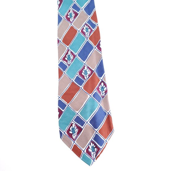 Kenneth Cole New York Men 100% Silk Tie Floral Multicolor Size 60x4 - NWOT - Picture 2 of 6